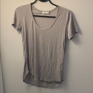 grey/taupe scoop neck tshirt from aritzia